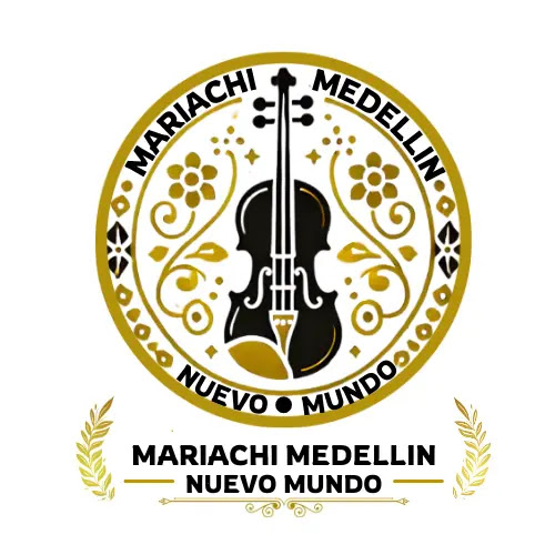 Mariachi Medellin Nuevo Mundo Text Logo